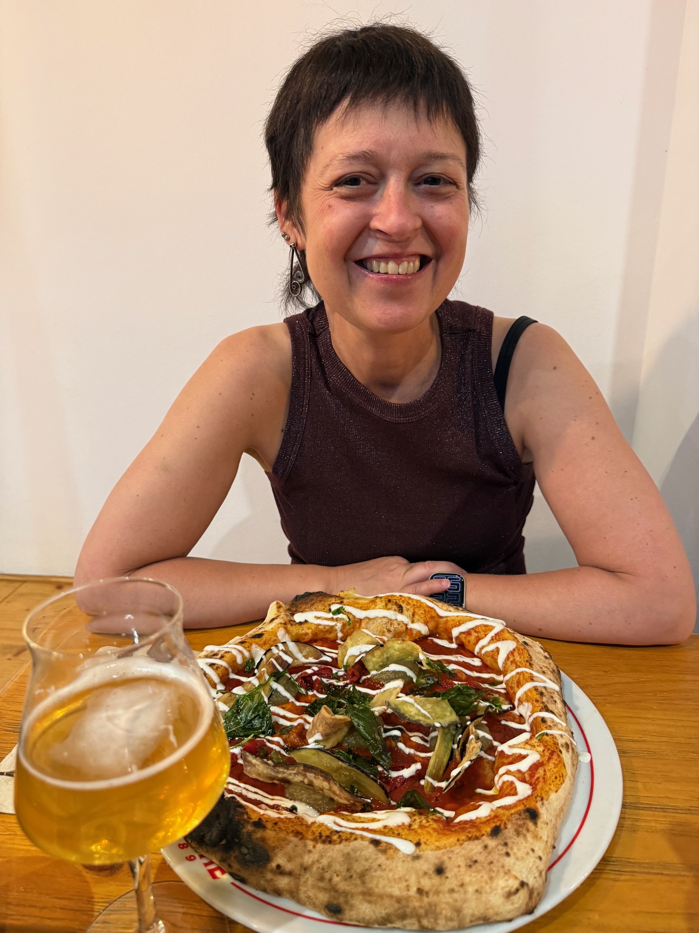 Pizza artesana i cervesa